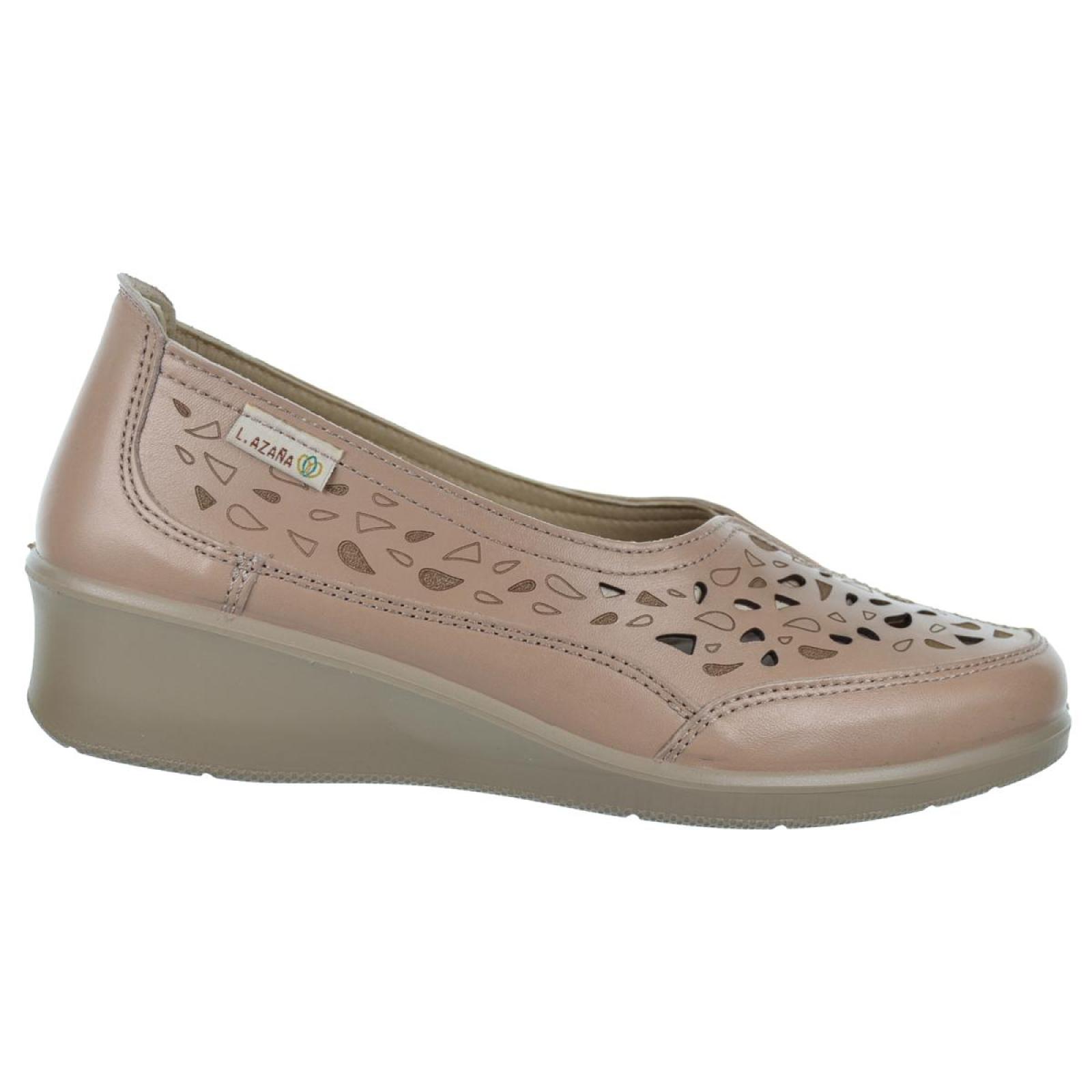 Laura Azaña 21844 Zapato Cuña Confort Piel Mujer