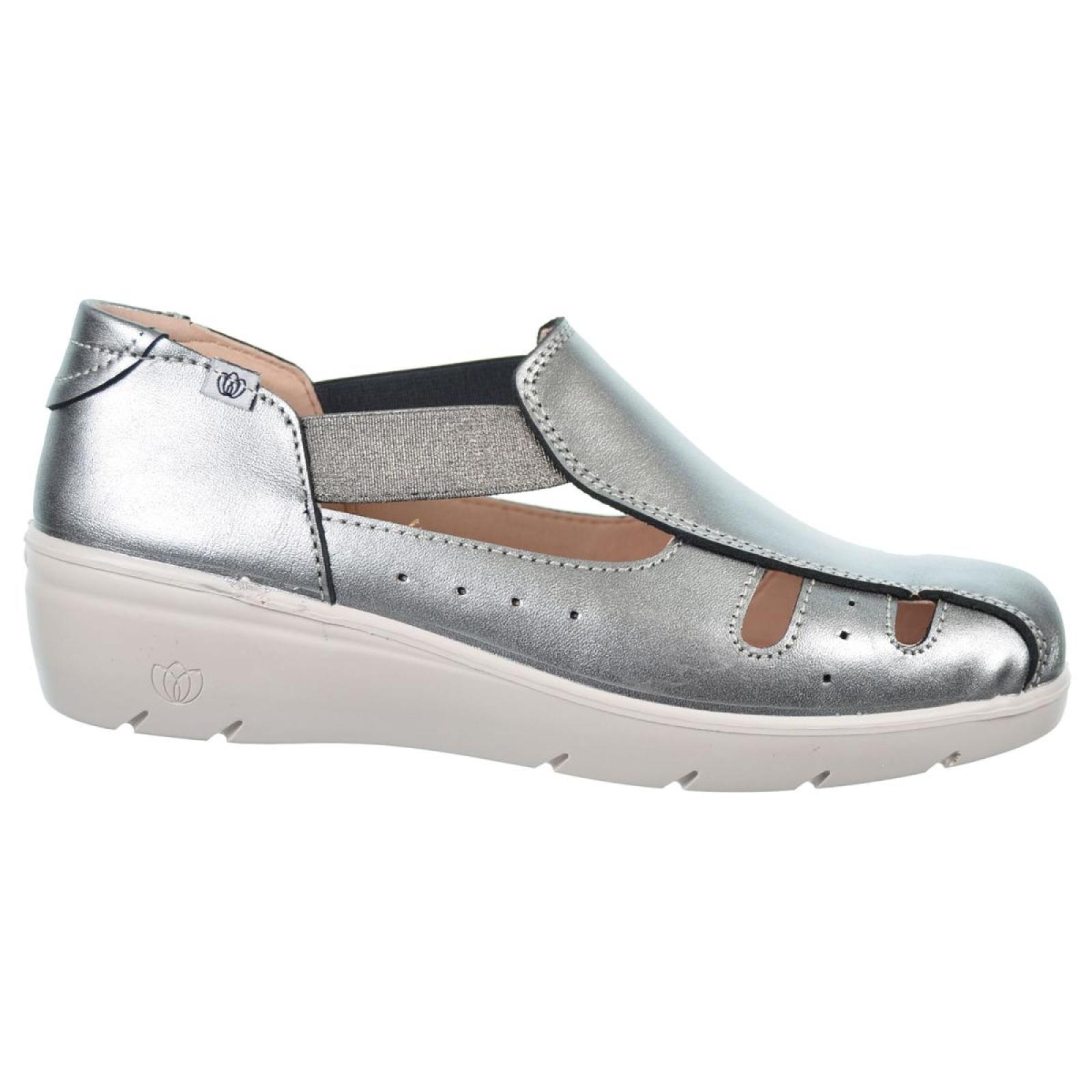 Laura Azaña 26819 Sandalia Cuña Confort Piel Mujer