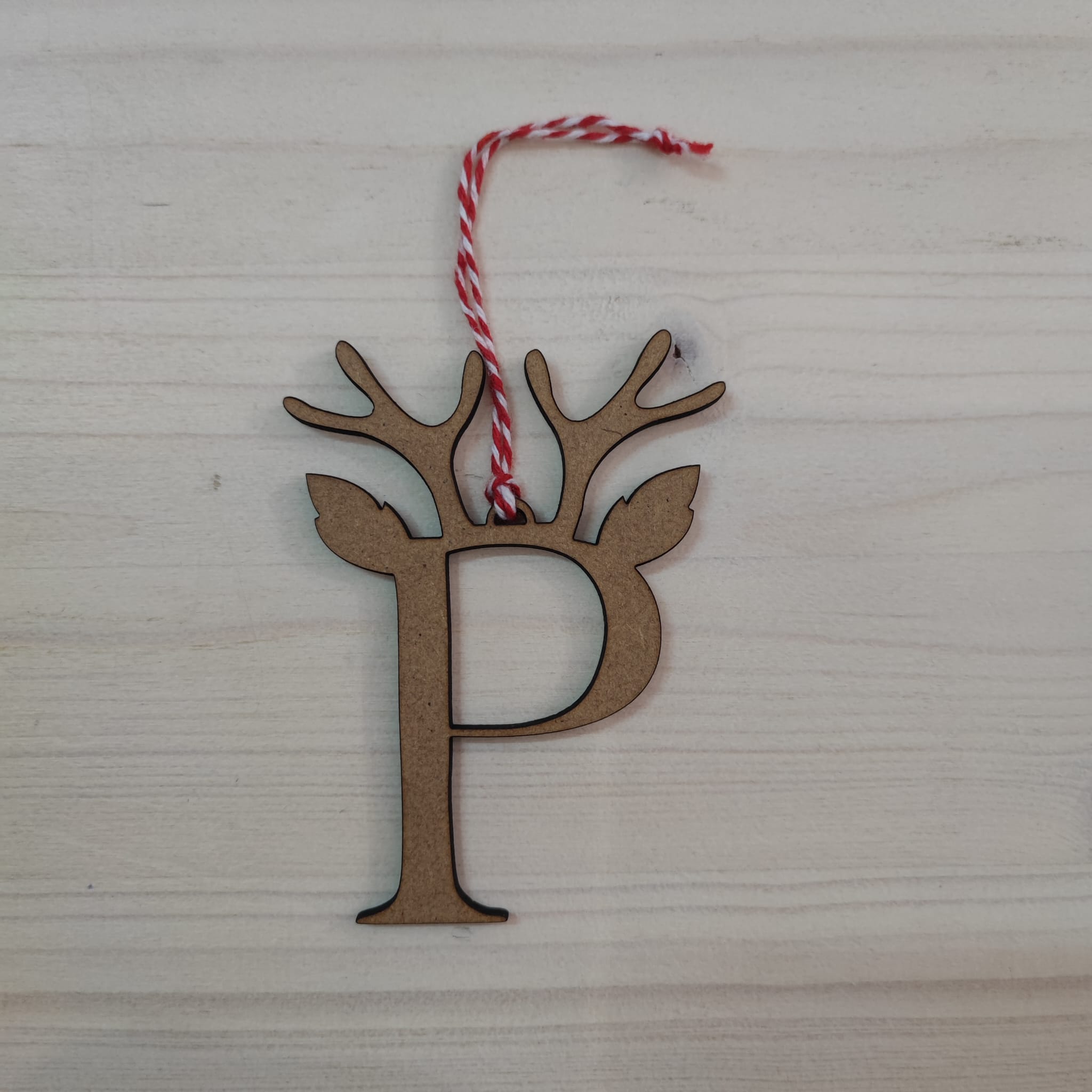 Inicial Navidad de Contrachapado Personalizada