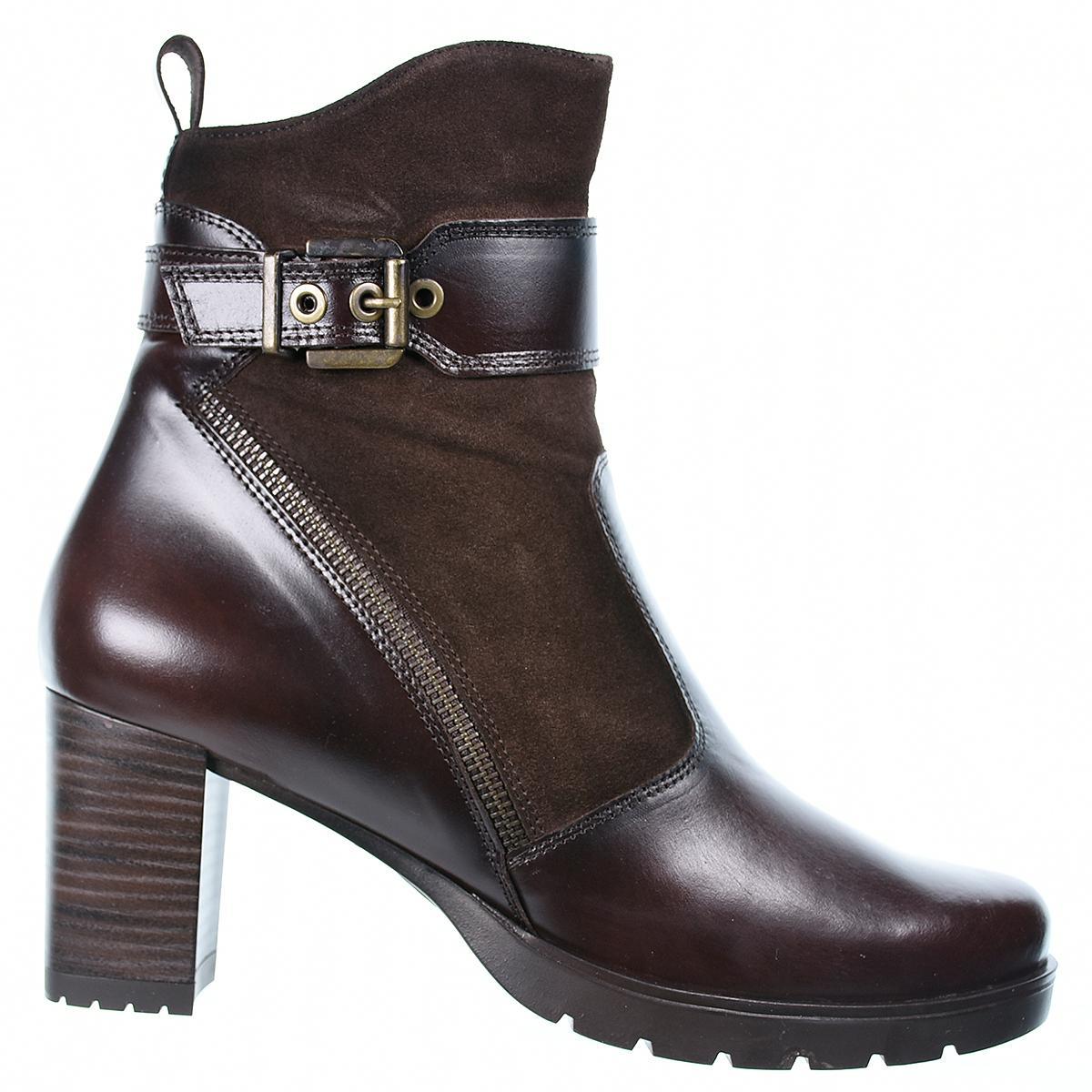 Leury20 Desireé Botín Piel Confort Cremallera Tacón Mujer