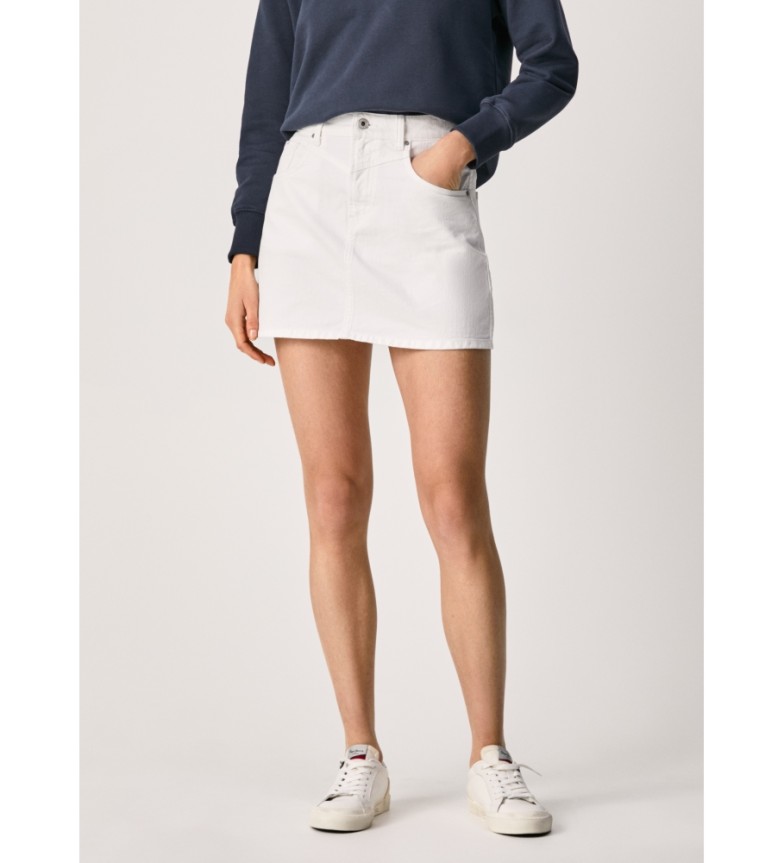 Pepe Jeans Falta Rachel denim blanco