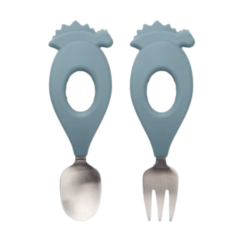 Set cuchara y tenedor Liewood Whale blue