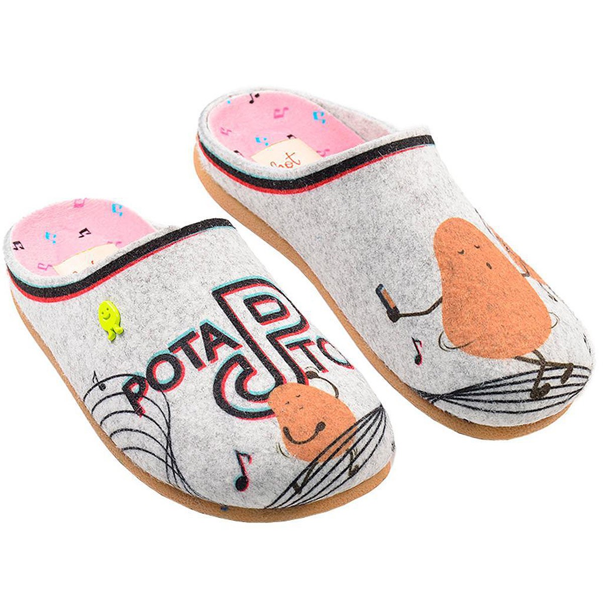 Lingenar Hot Potatoes! Zapatilla Casa afelpada extraíble Niña