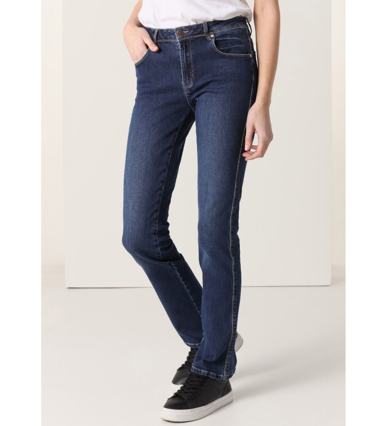 Lois Jeans Jeans Tiro bajo Recto azul