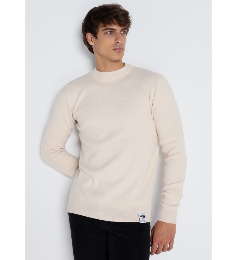 Lois Jeans Jersey de cuello perkins beige