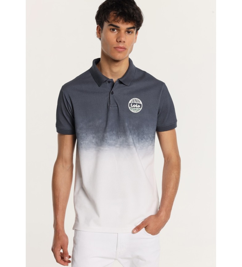 Lois Jeans Polo de manga corta estampado tie dye marino