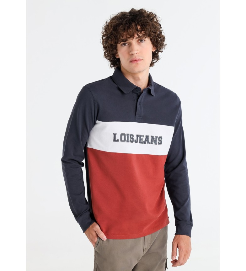Lois Jeans Polo en tejido piqué marino