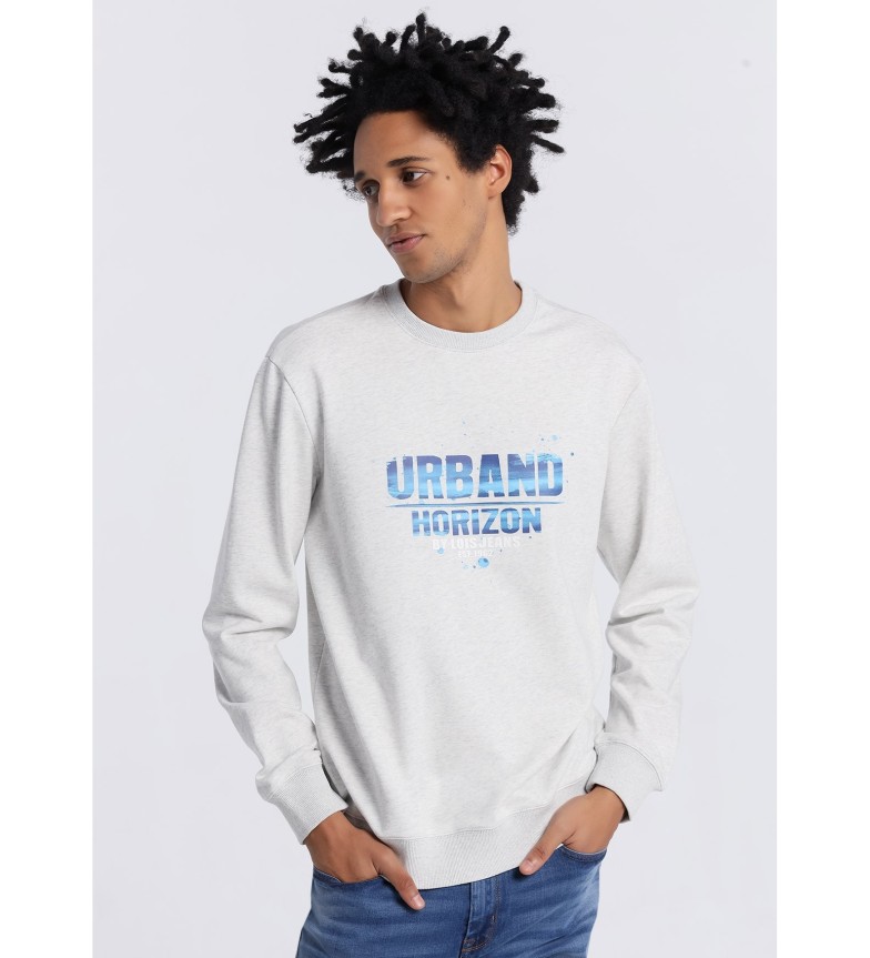 Lois Jeans Sudadera con cuello caja gris