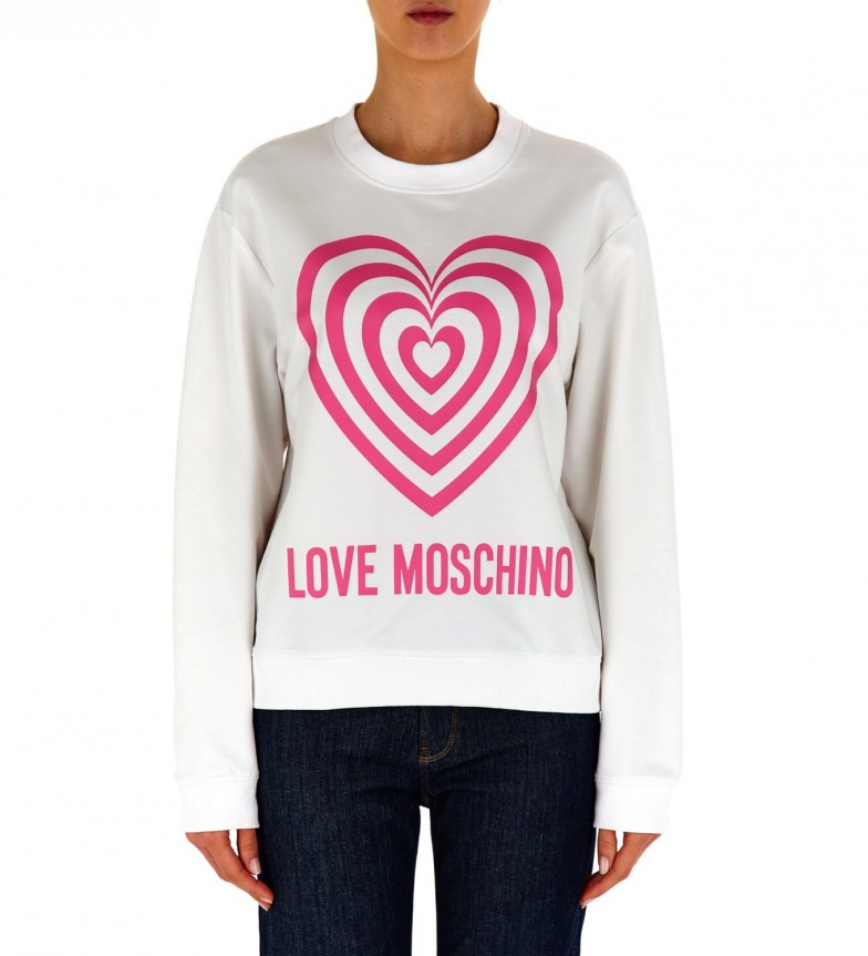 Love Moschino Sudadera logotipo blanco