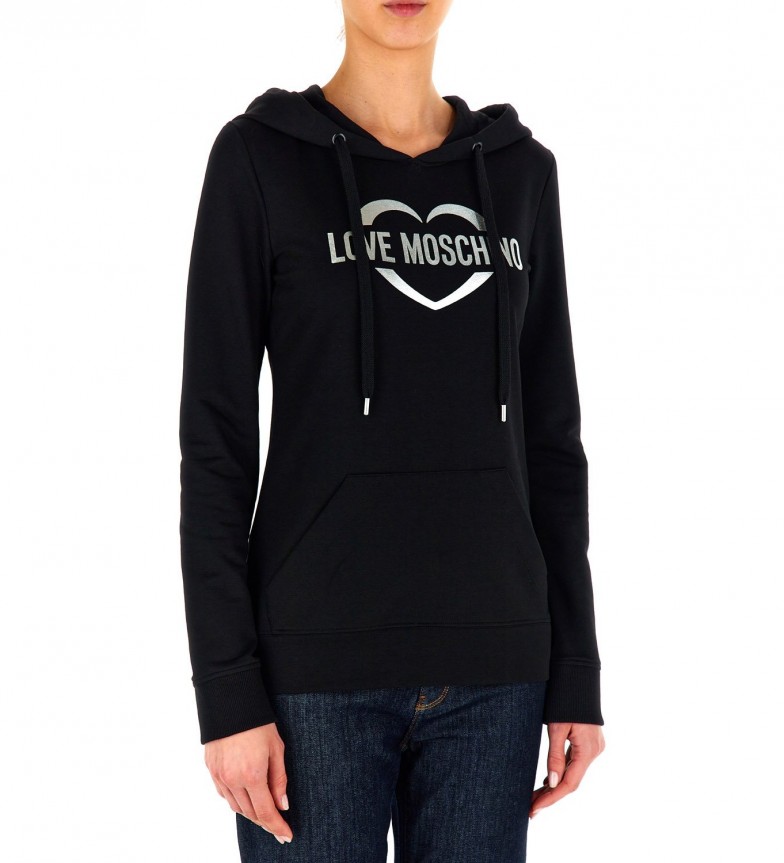Love Moschino Sudadera con capucha negro
