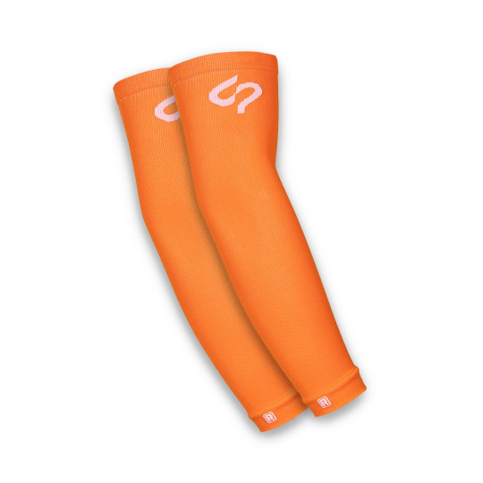 Manguitos SP Fútbol Compresivo Antiabrasión Naranja-Blanco