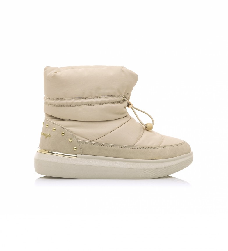 Mariamare Botines acolchados beige