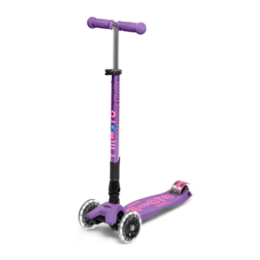 Patinete Micro Maxi Deluxe Plegable LED Lila