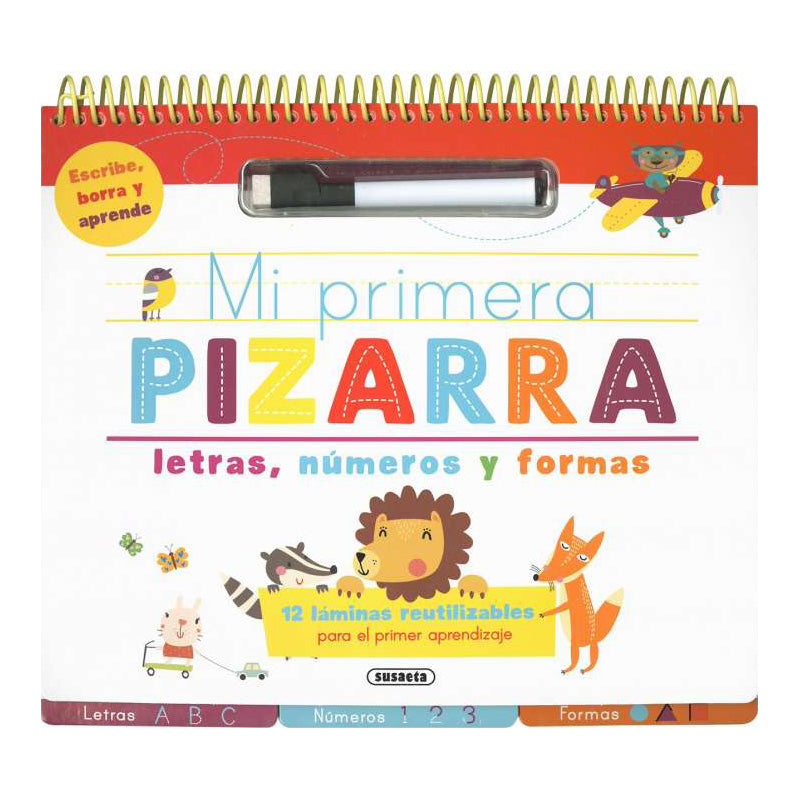 Mi primera pizarra para escribir: Letras, números y formas