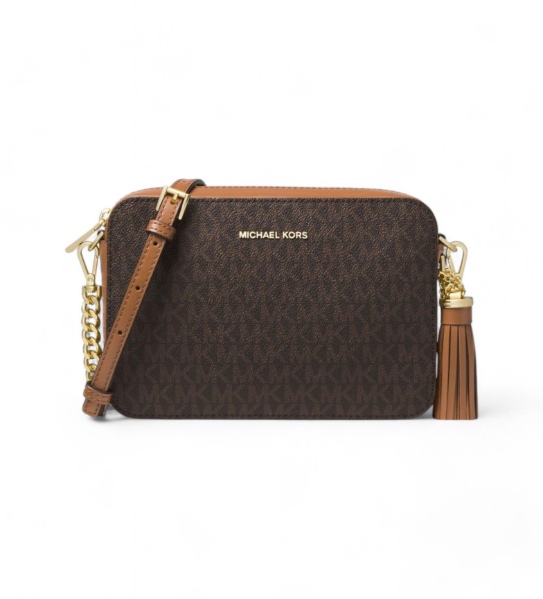 Michael Kors Bandolera Jet Set mediana marrón