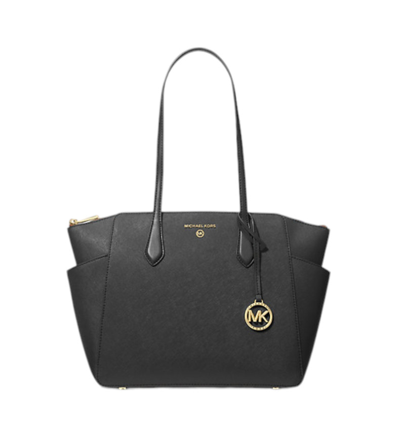 Michael Kors Bolso tote Marilyn mediano de piel saffianonegro