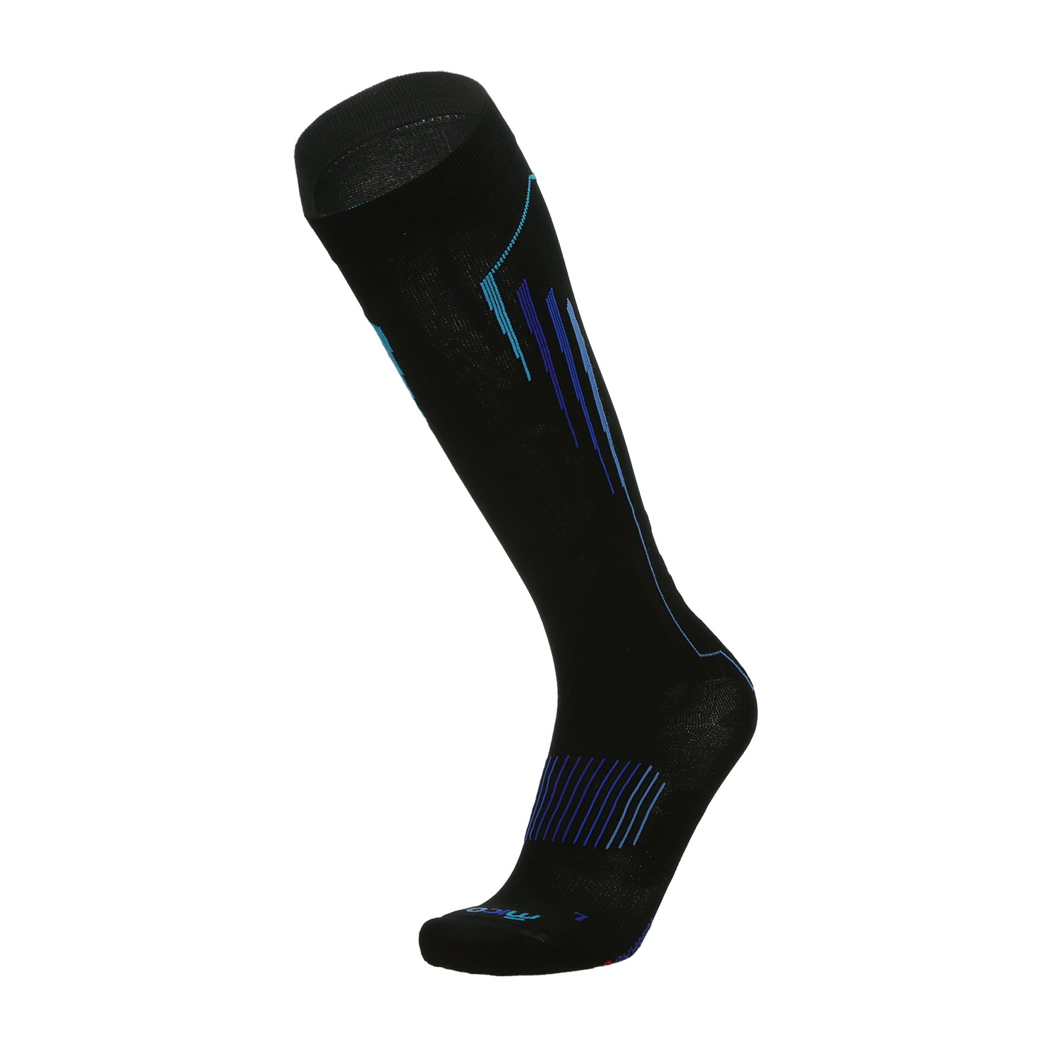 Mico Compression Oxi-Jet Light Weight Calcetines Nero/Turchese