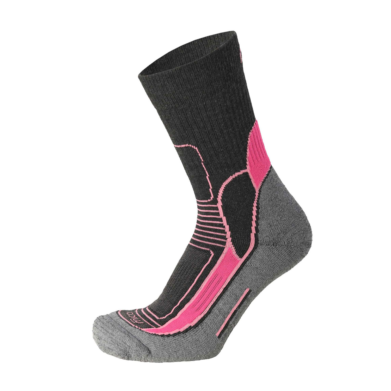Mico Extra Dry Medium Weight Calcetines Mujer Antracite Melange/Fucsia
