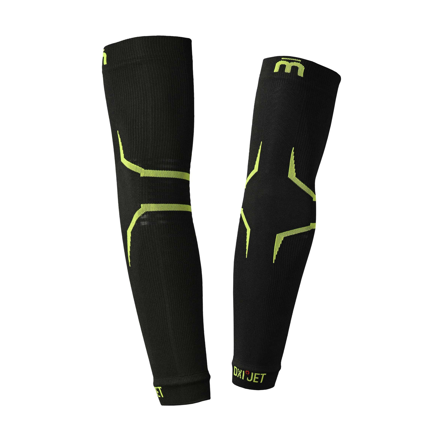 Mico Oxi-Jet Mangas de Compresión Nero/Giallo Fluo