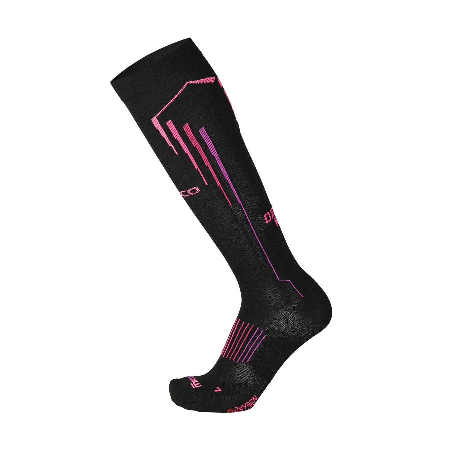 Mico Compression Oxi-Jet Light Weight Calcetines Nero/Fucsia Fluo