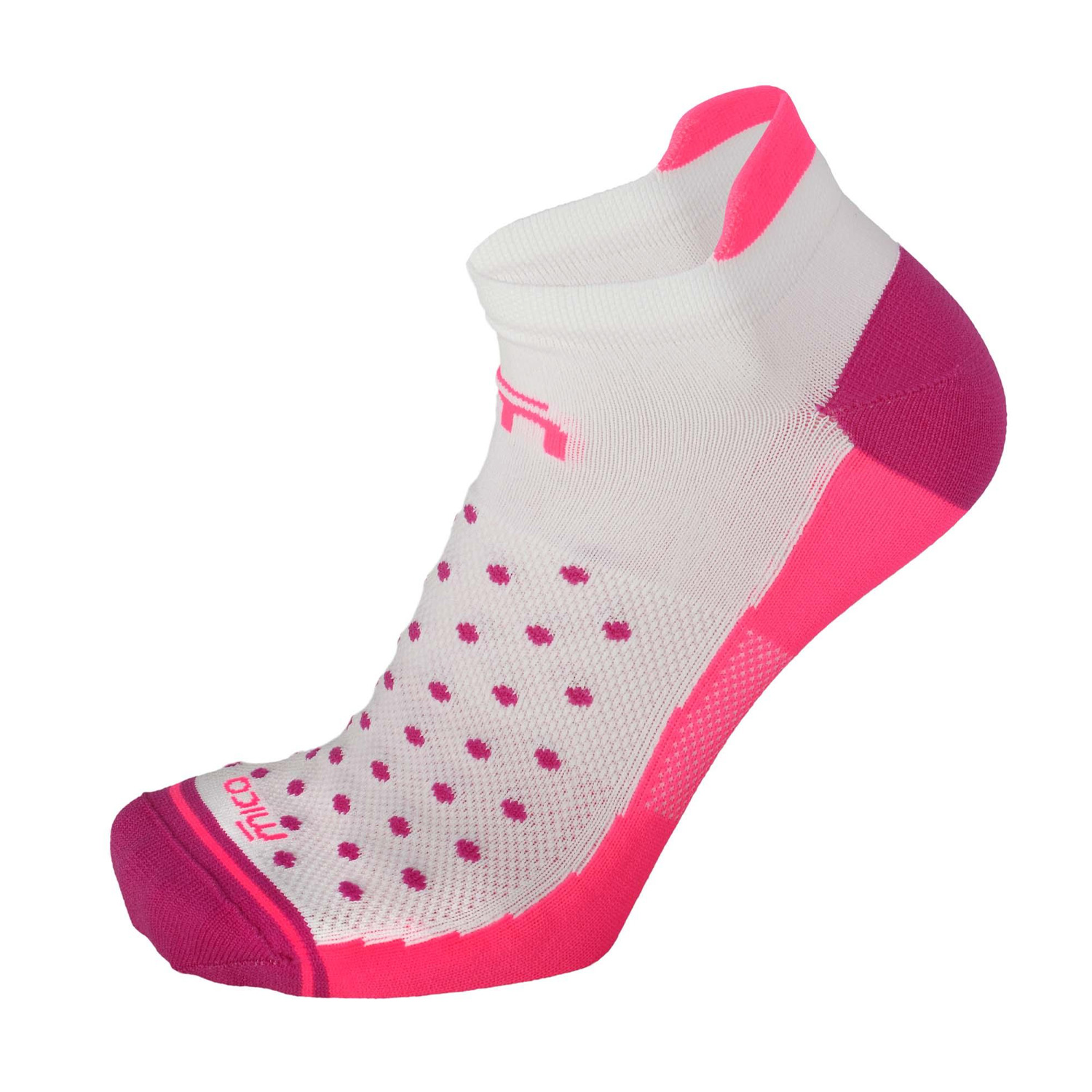 Mico X-Performance Protech X-Light Weight Calcetines Mujer Bianco/Fucsia Fluo