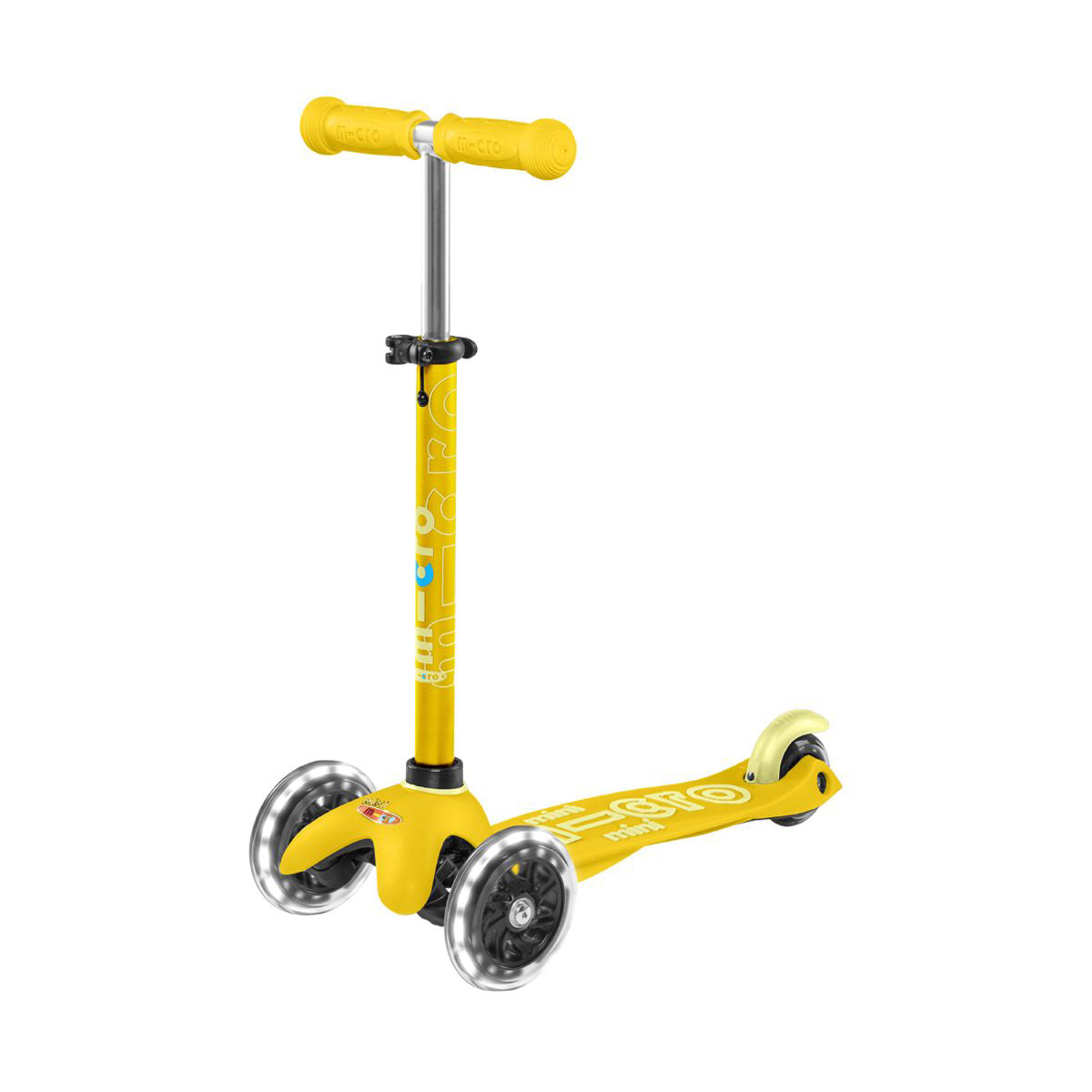 Patinete Micro mini Deluxe Led Amarillo