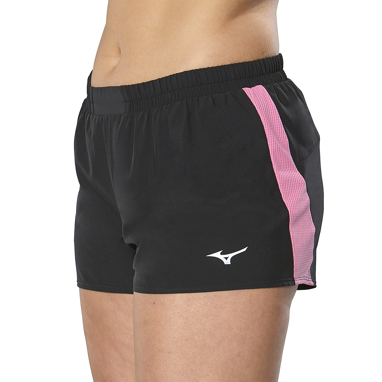 Mizuno Aero 2.5in Shorts Black/Wild Orchid
