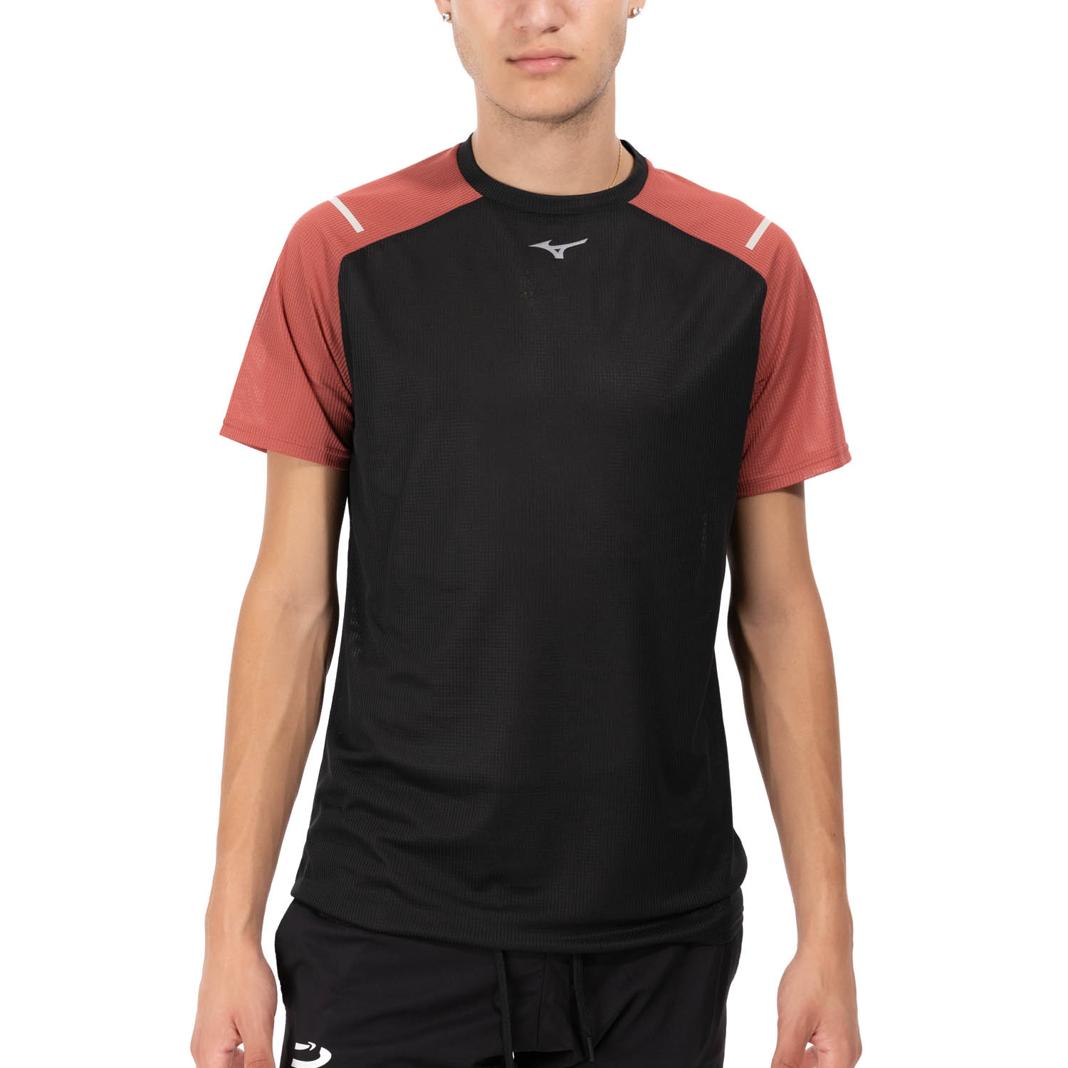 Mizuno Dryaeroflow Pro Camiseta Black/Mineral Red