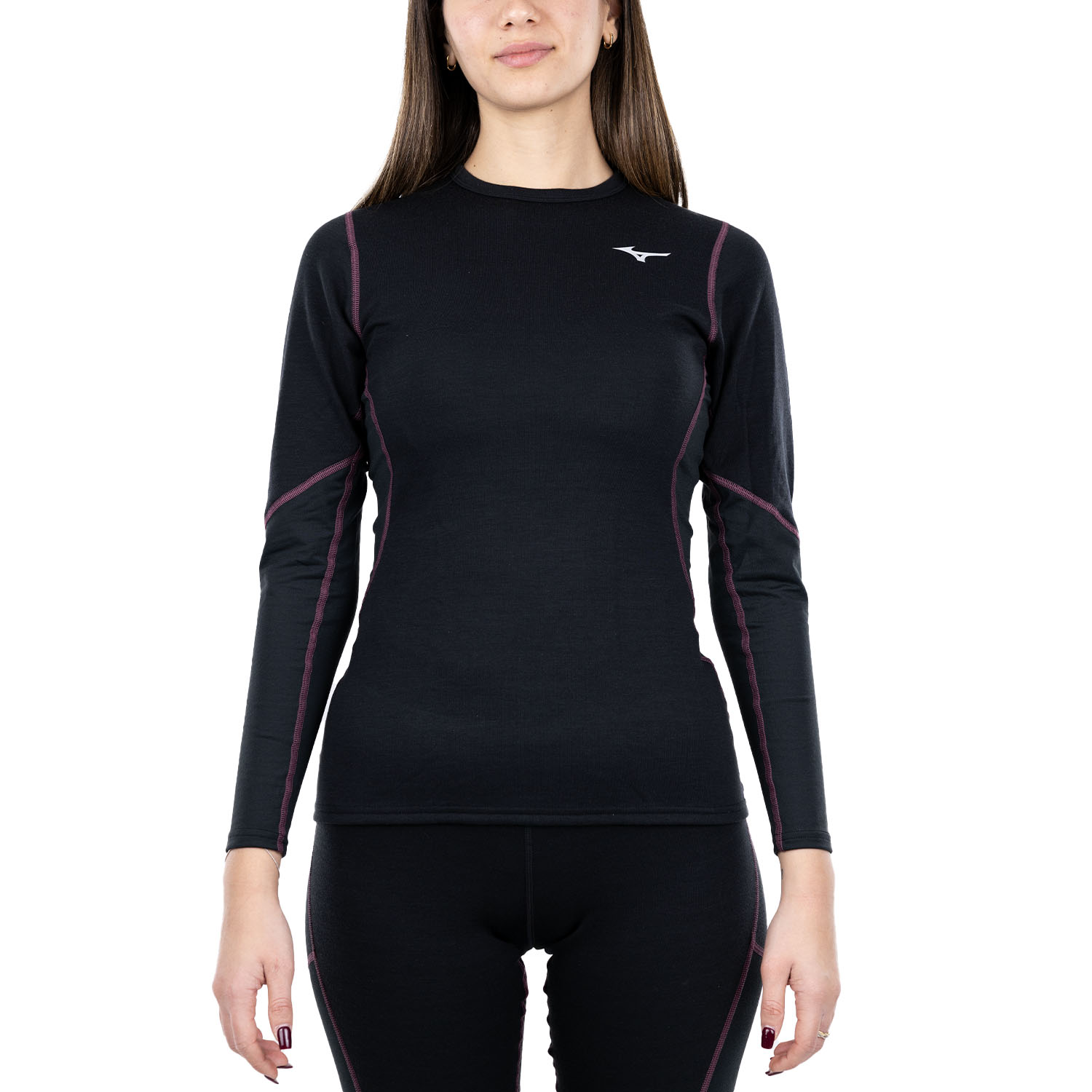 Mizuno Merino Wool Crew Camisa Black/Violet Quartz