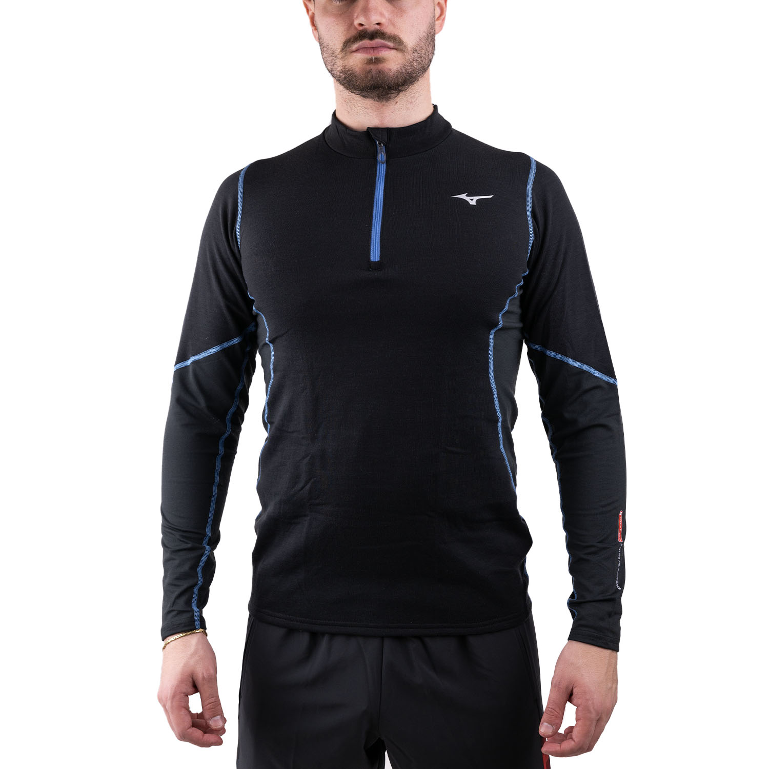 Mizuno Merino Wool Camisa Black/Parisian Blue