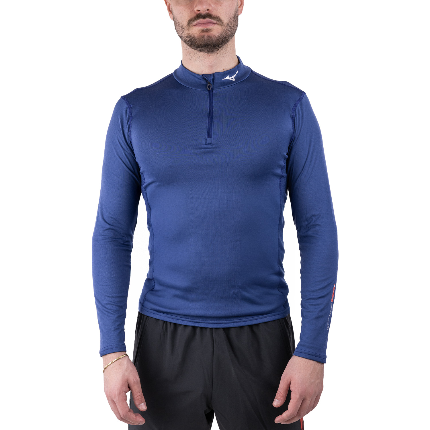 Mizuno Mid Weight Breath Thermo Logo Camisa Estate Blue