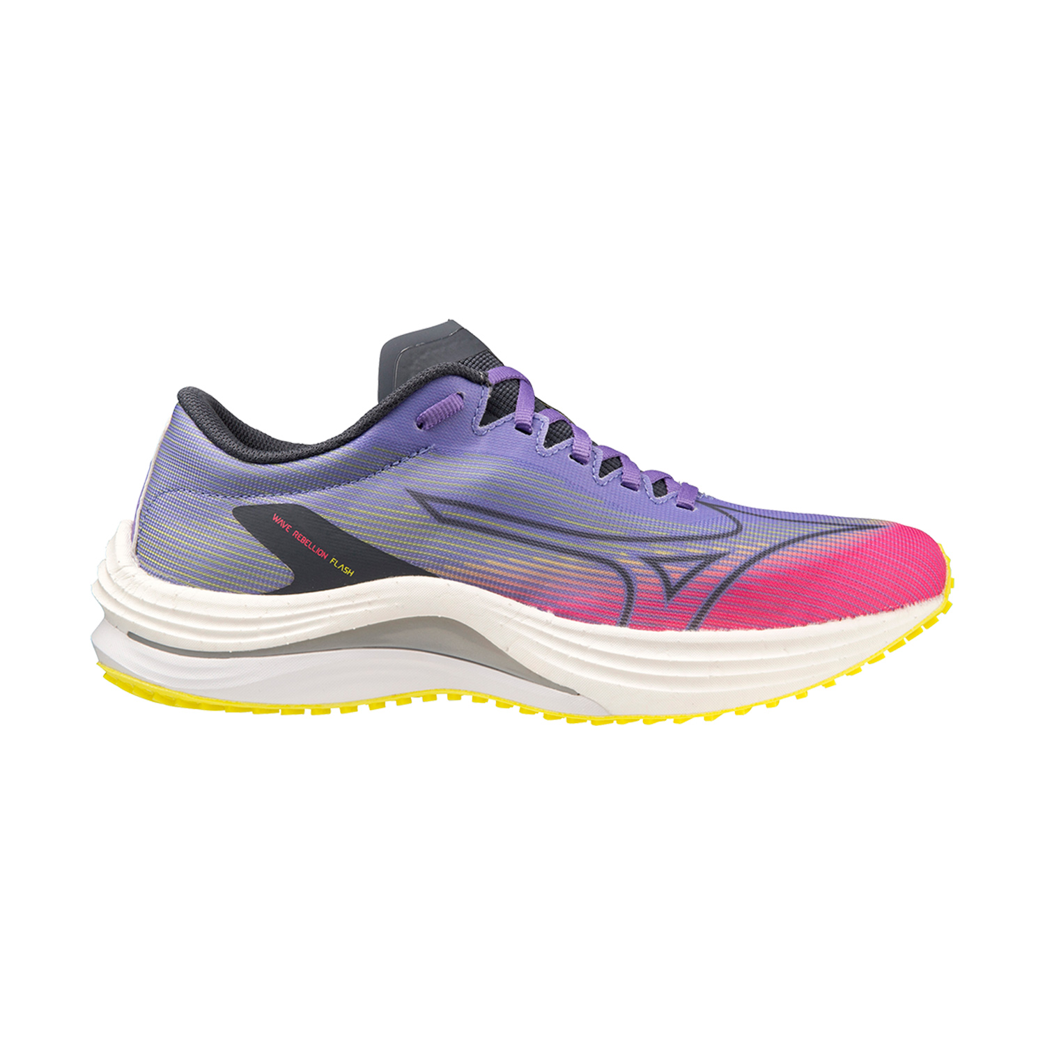 Mizuno Wave Rebellion Flash Zapatillas Running Performance Mujer High/Vis Pink/Ombre Blue/Purple Punch