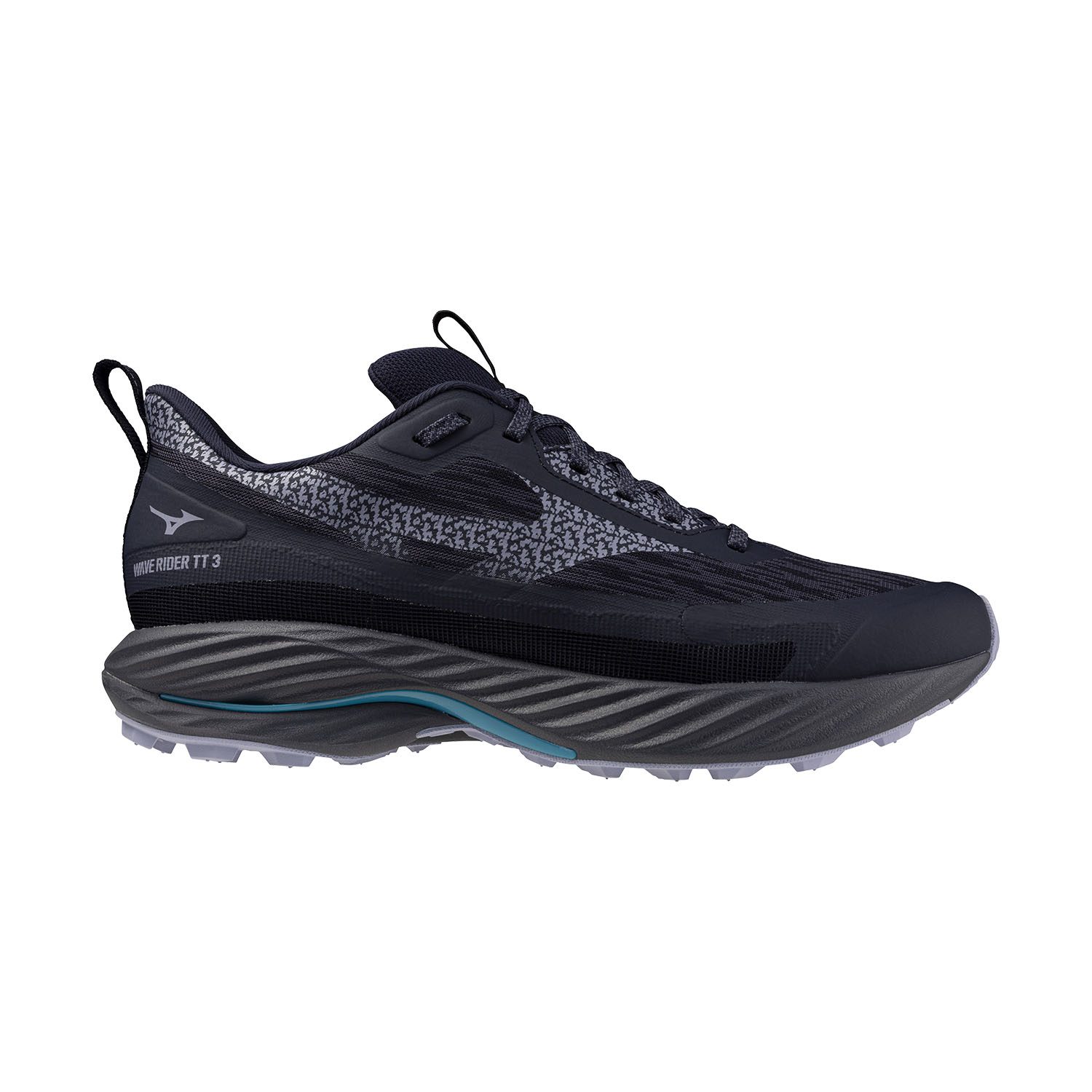 Mizuno Wave Rider TT 3 Zapatillas Trail Running Hombre Odyssey Gray/Blue Granite/Capri Breeze