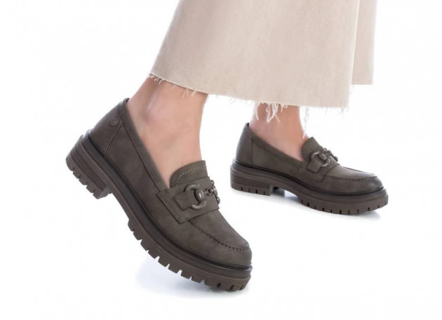 Mocasín Refresh kaky suela gruesa