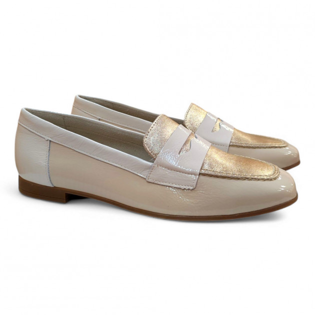 Mocasines verano Pitillos crema