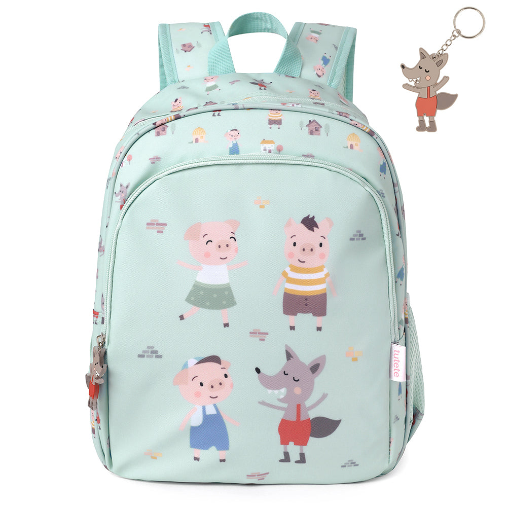 Mochila Mediana + Llavero Tutete The Three Little Pigs