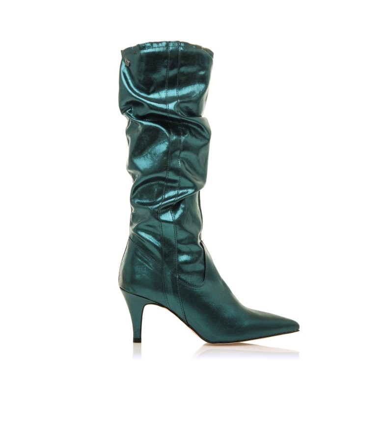 Mustang Botas Chantal verde -Altura tacón 8cm-