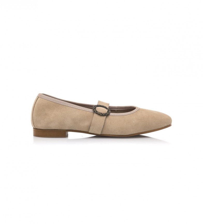Mustang Bailarinas de piel Camille beige