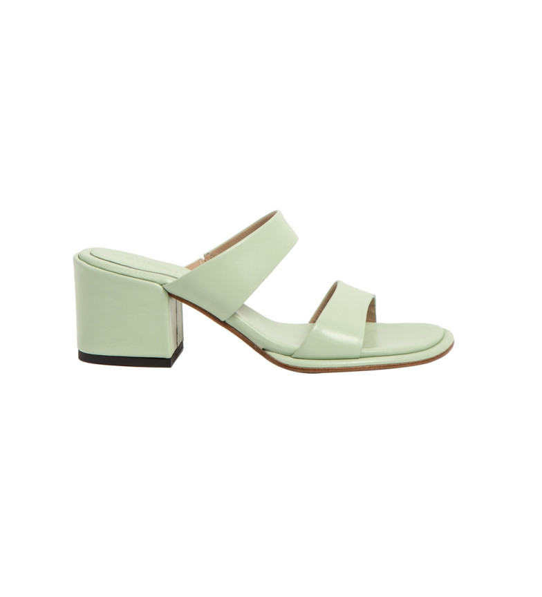 Neosens Sandalias de piel S3174 verde -Altura tacón 6cm-