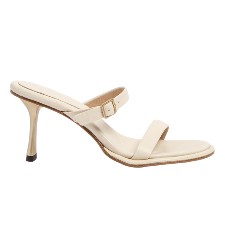 Neosens Sandalias de piel S3194 Nappa crema -altura tacón: 8cm-