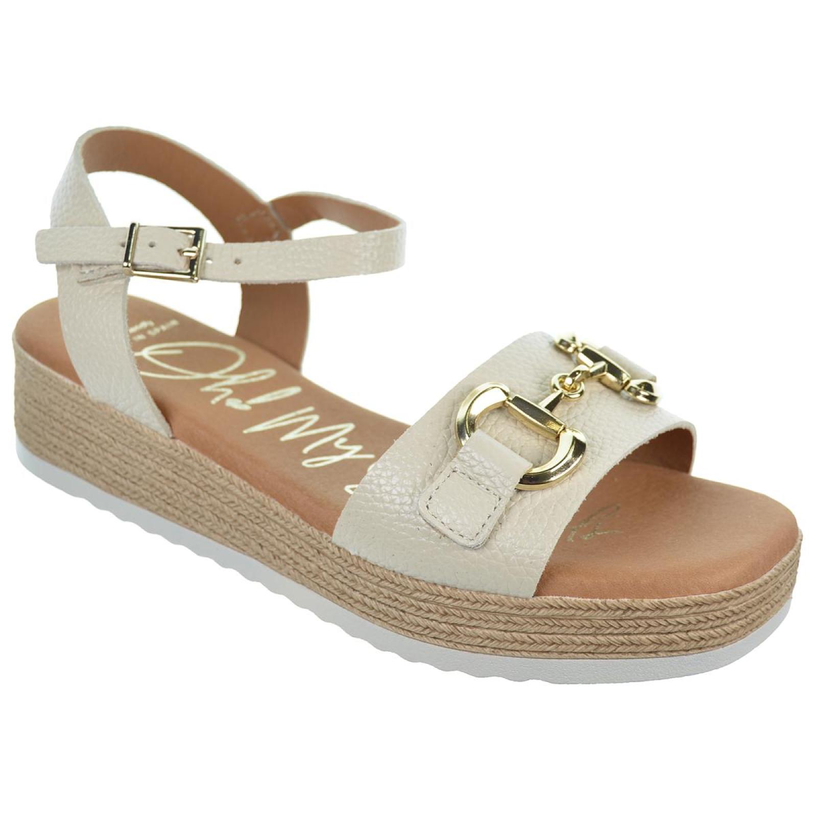 Oh My Sandals 5433 Sandalia Piel Plataforma Hebilla Mujer