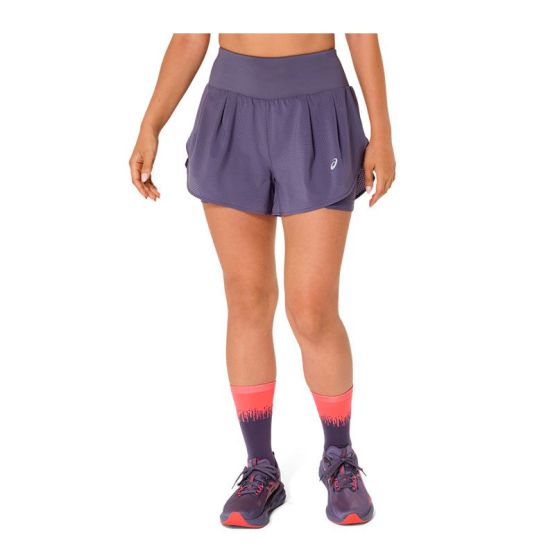 PANTALON CORTO ASICS ROAD 2IN1 3,5" MUJER