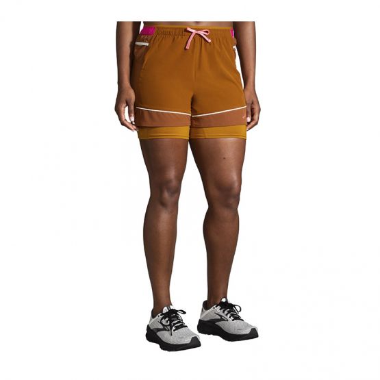 PANTALON CORTO BROOKS HIGH POINT 3" 2IN1 MUJER