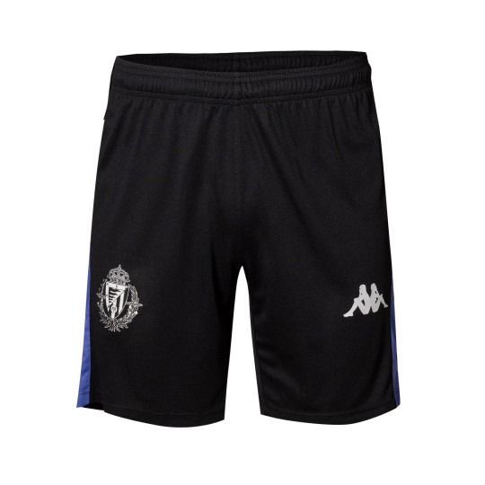 Pantalón corto Kappa Real Valladolid Training 2024-2025 Niño Black-Blue Iris Violet