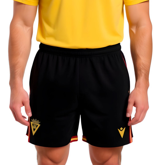 Pantalón corto Macron Cadiz Cf Segunda Equipación 2025-2026 Black