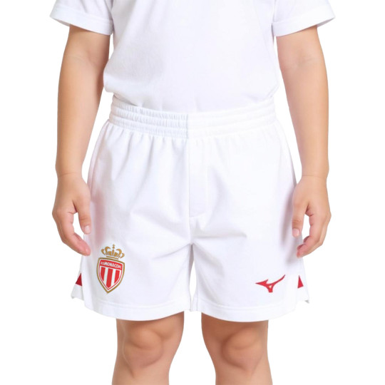 Pantalón corto Mizuno AS Monaco Primera Equipación 2025-2026 Niño White