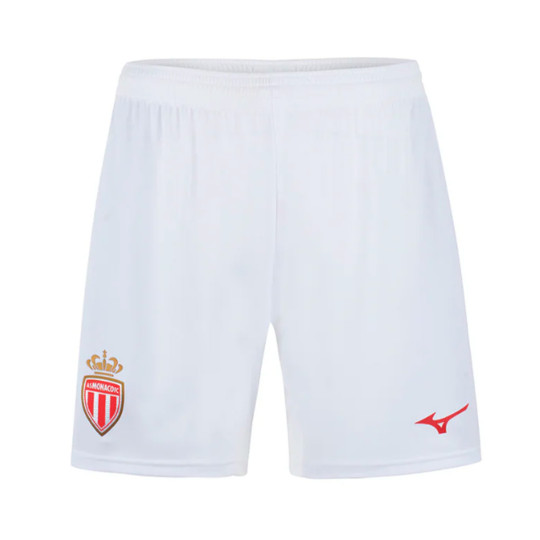 Pantalón corto Mizuno AS Monaco Primera Equipación 2025-2026 White