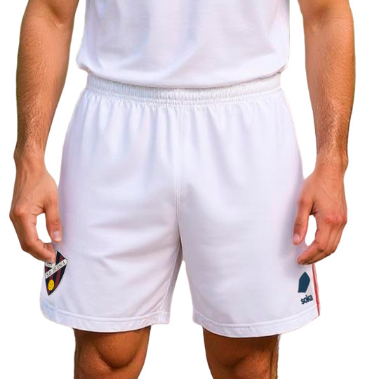 Pantalón corto Soka Sociedad Deportiva Huesca Segunda Equipación 2025-2026 White-SDH Red-SDH Blue