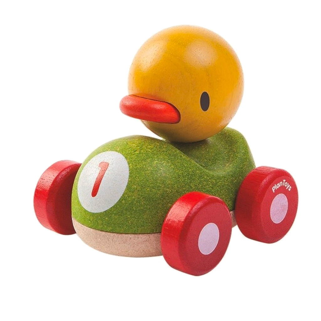 Coche de carreras pato el piloto Plantoys