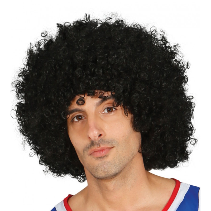 Peluca Rizos Afro Negra, Extra Volumen-19-2E14-4361